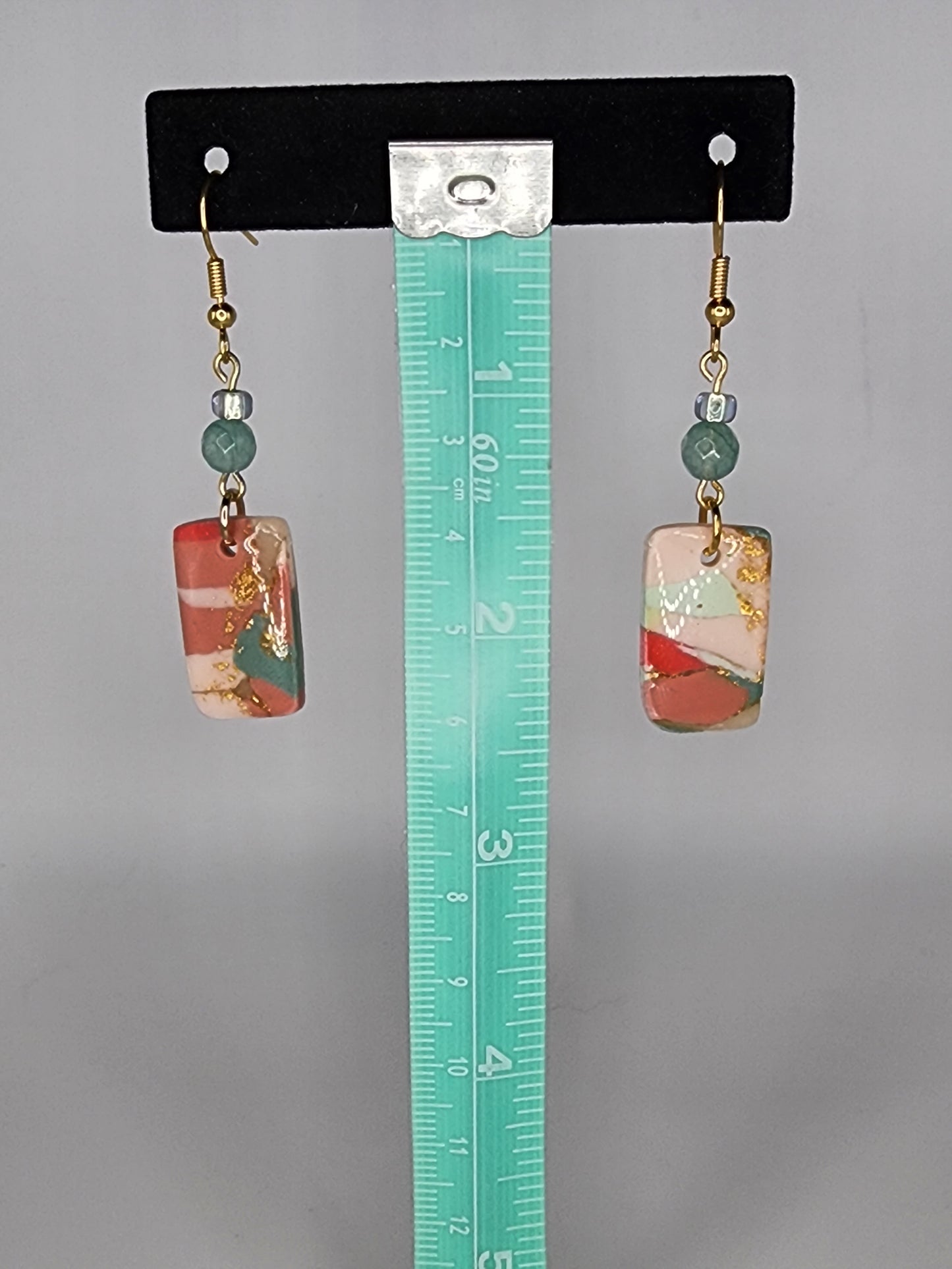 Clay and beaded earrings