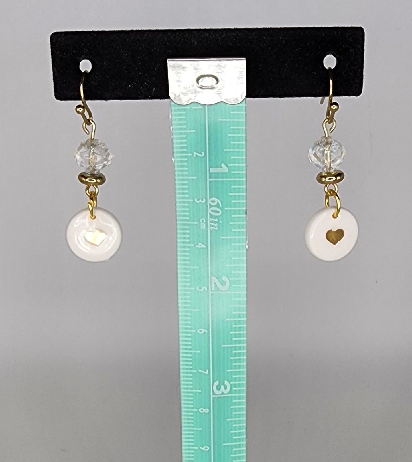 Ceramic heart earrings