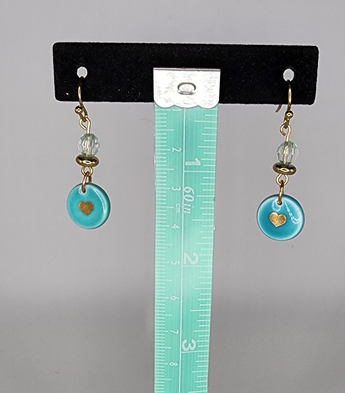 Ceramic heart earrings