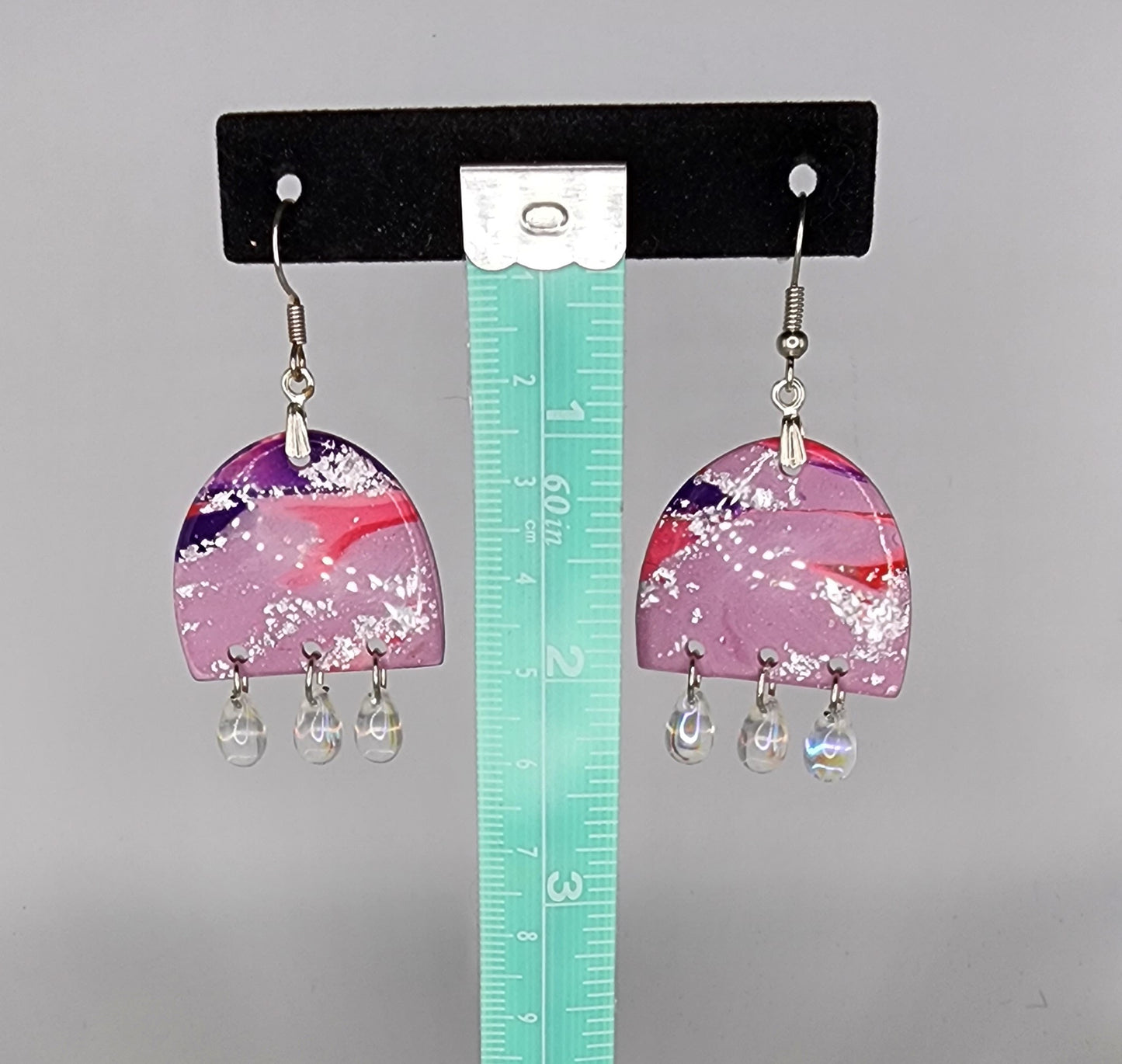 Clay and beaded earrings