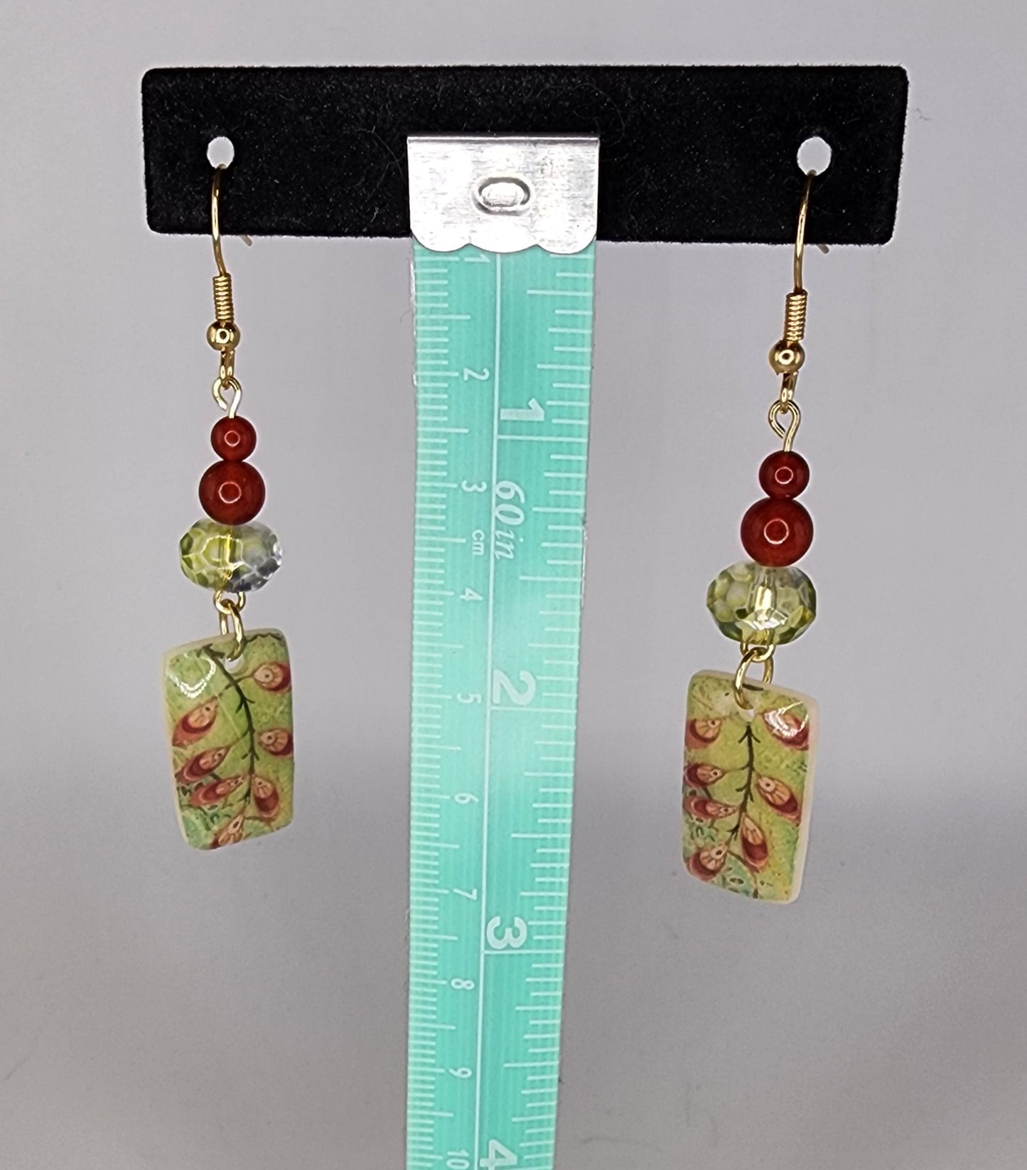 Clay and beaded earrings