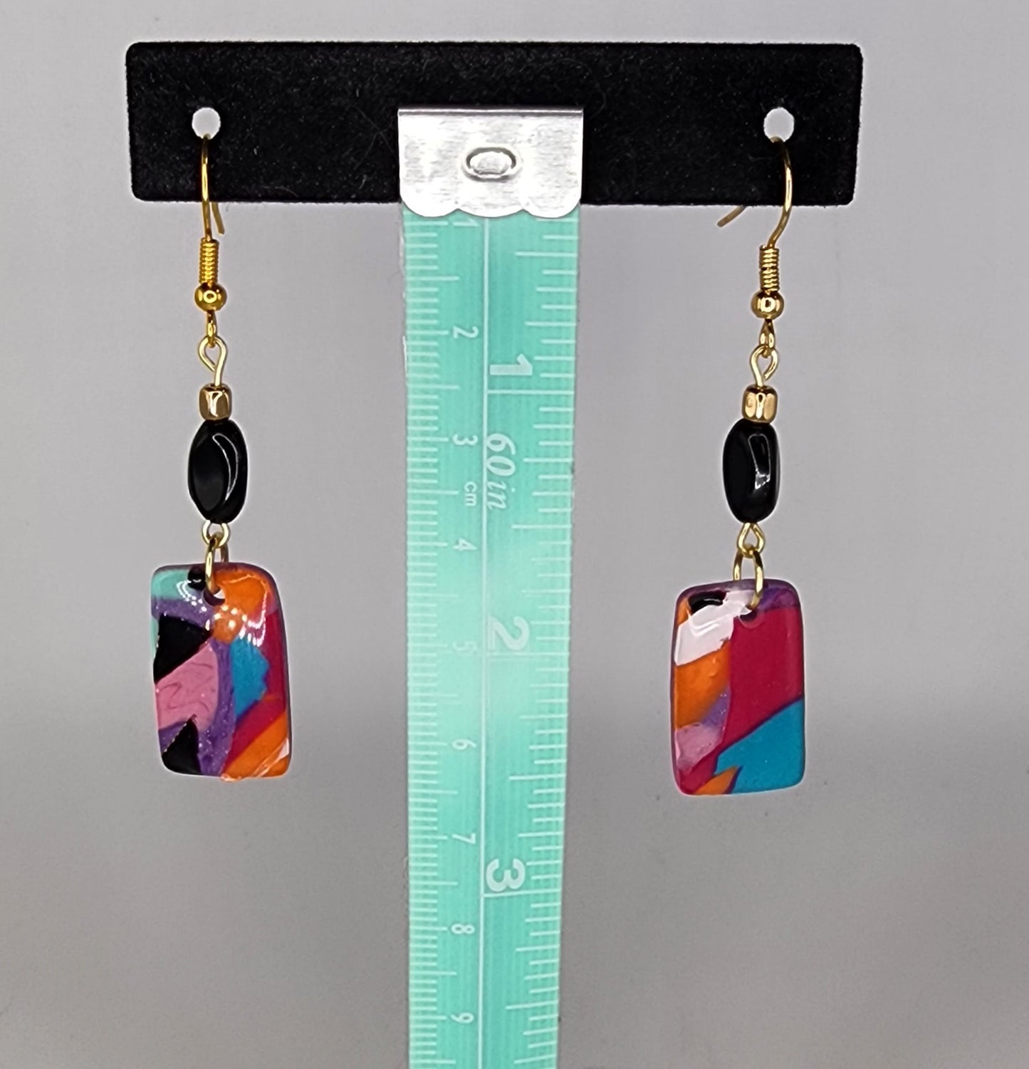Clay and beaded earrings
