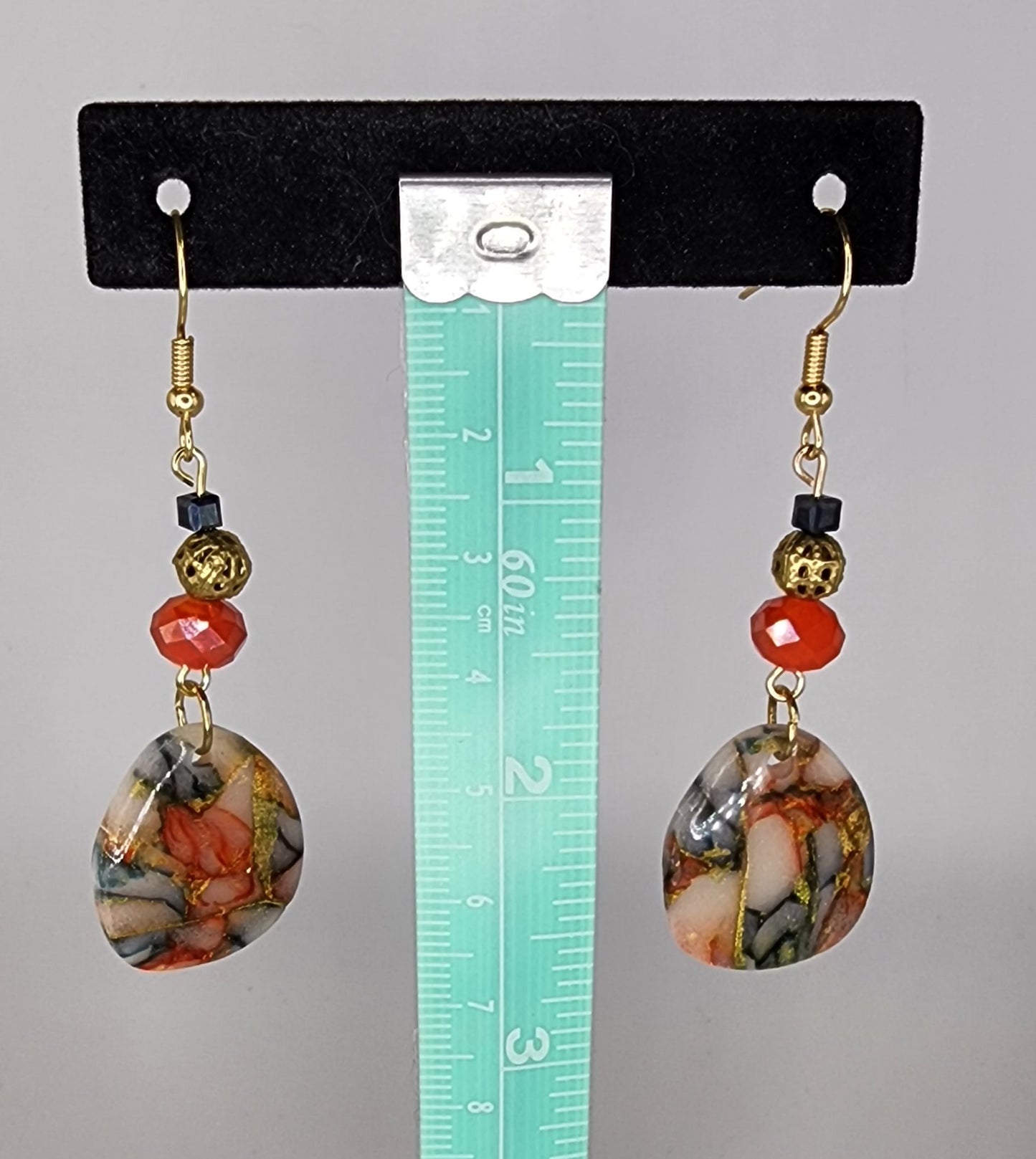 Clay and beaded earrings