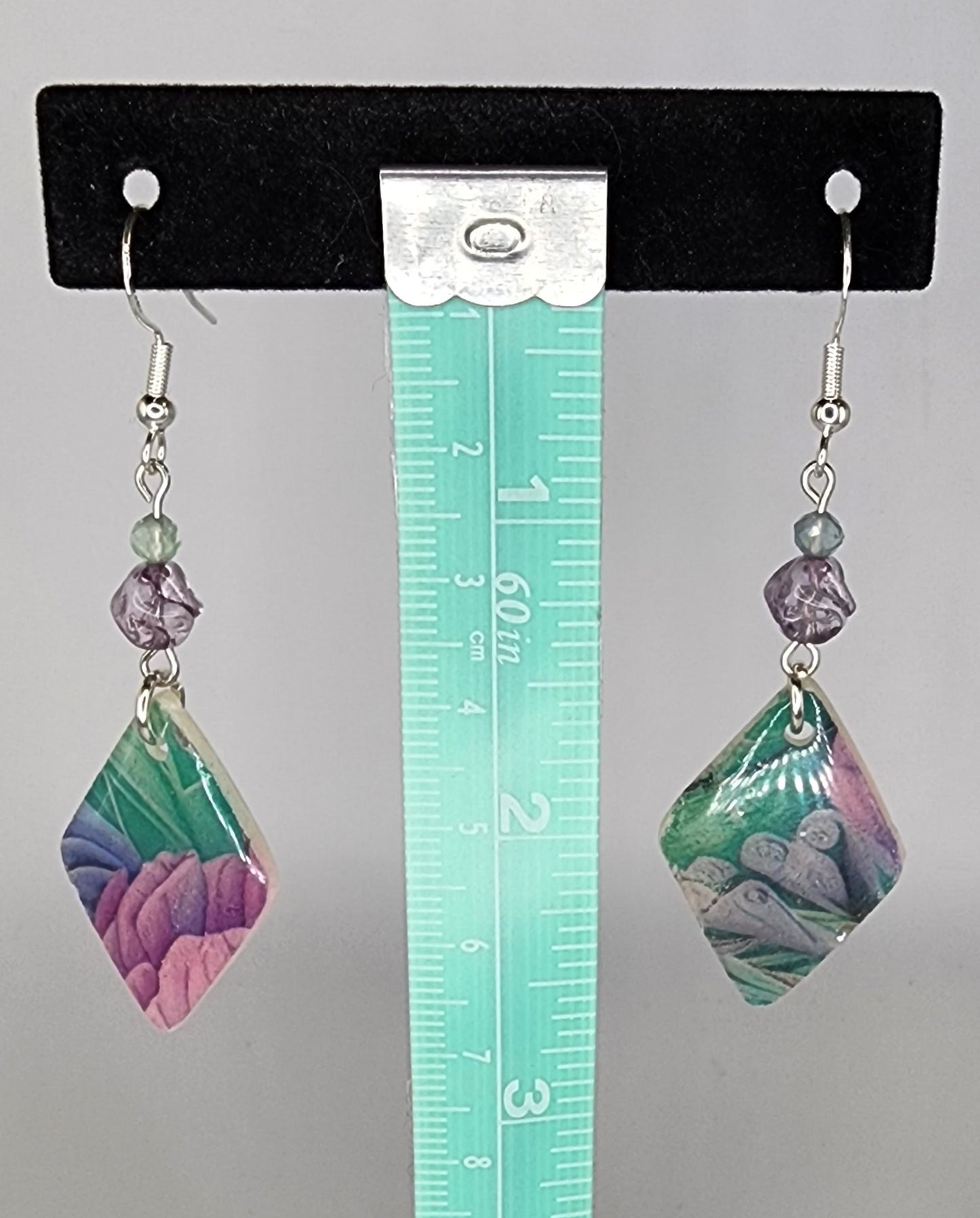 Clay and beaded earrings