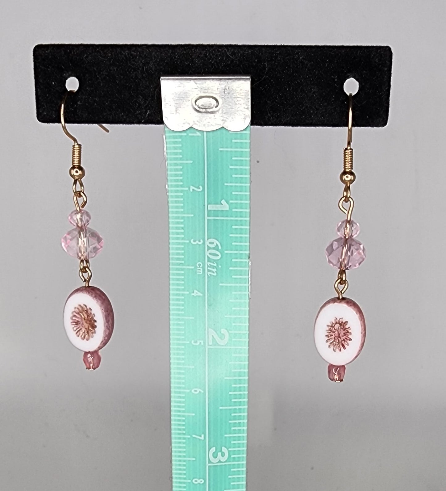 Czech glass beaded earrings
