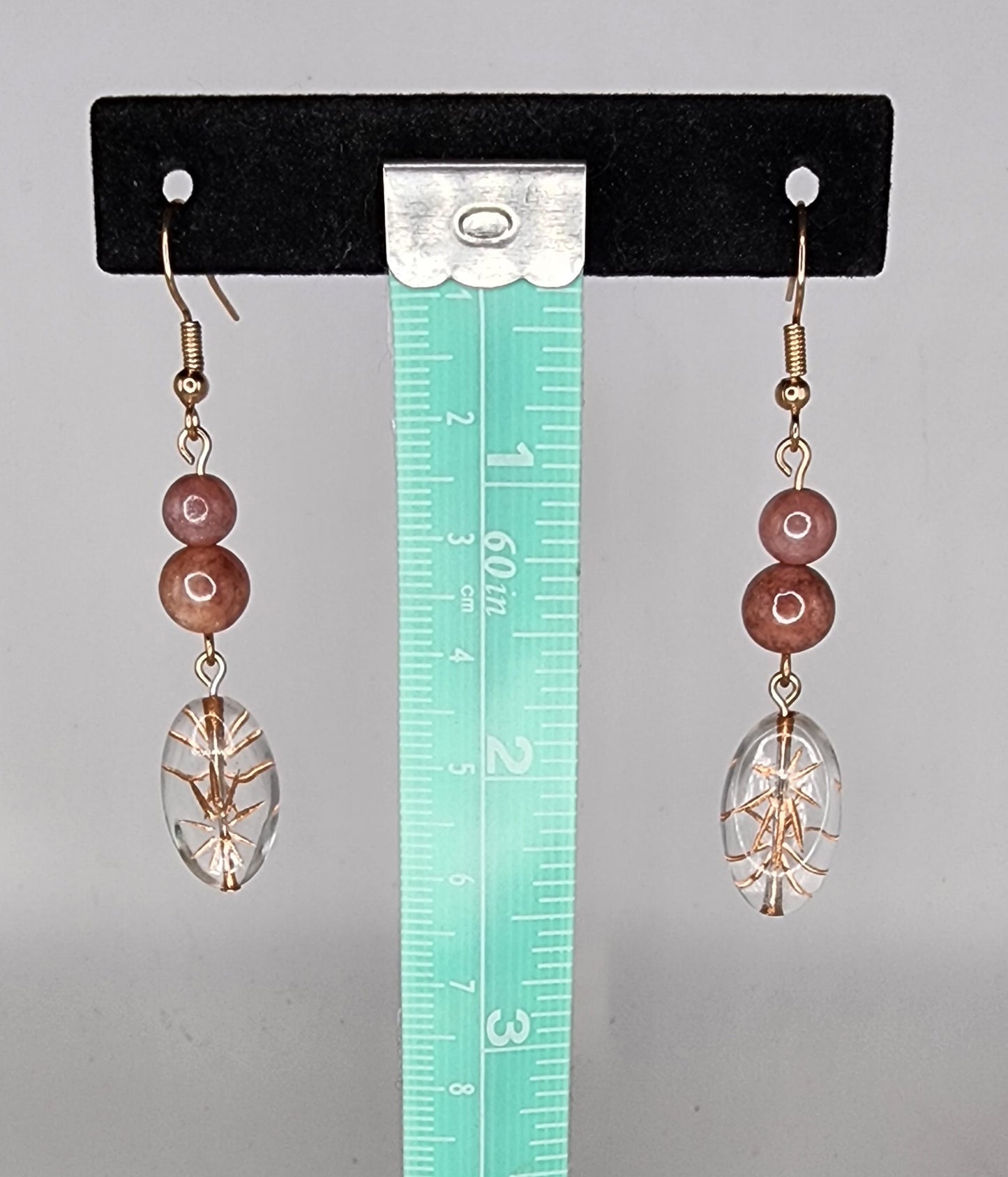 Czech glass beaded earrings