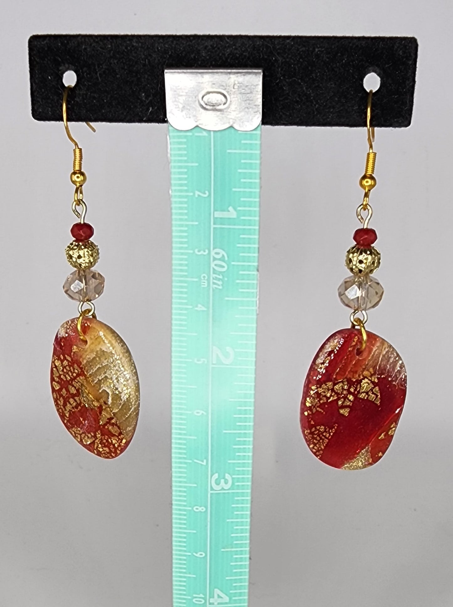 Polymer clay and bead Earrings