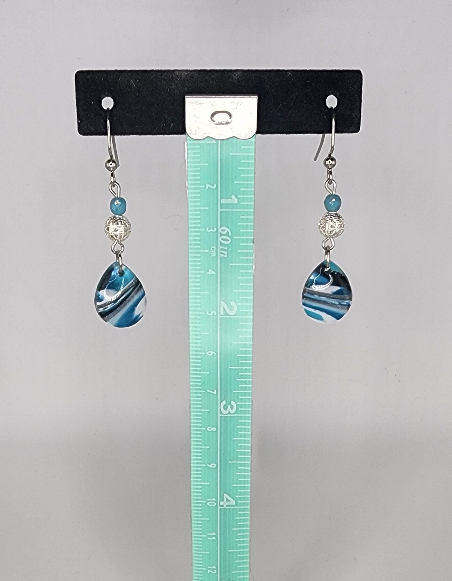 Clay and beaded earrings