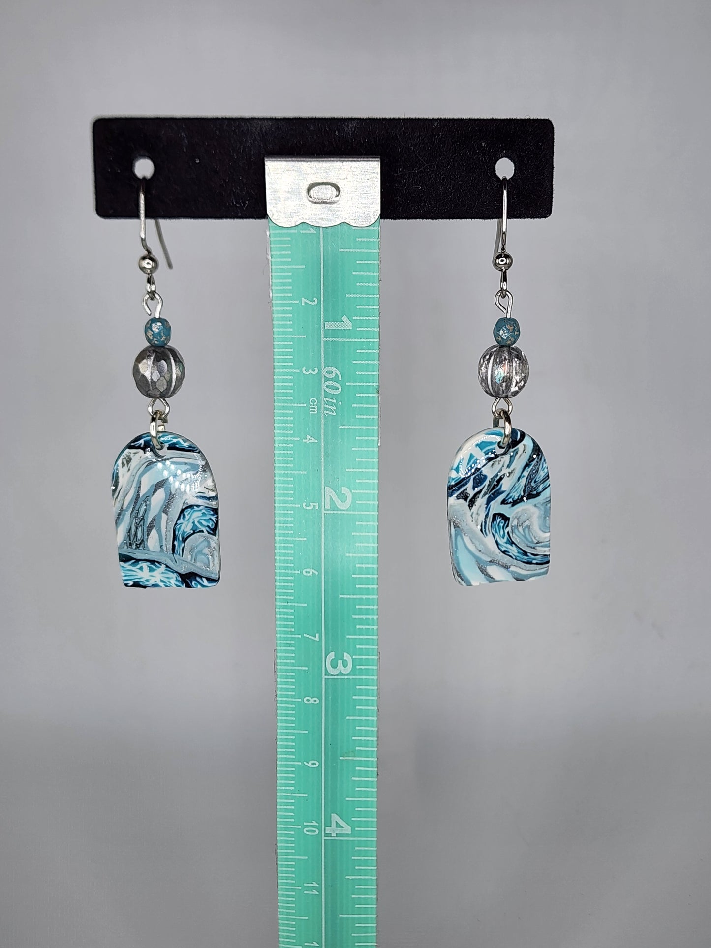 Clay and beaded earrings
