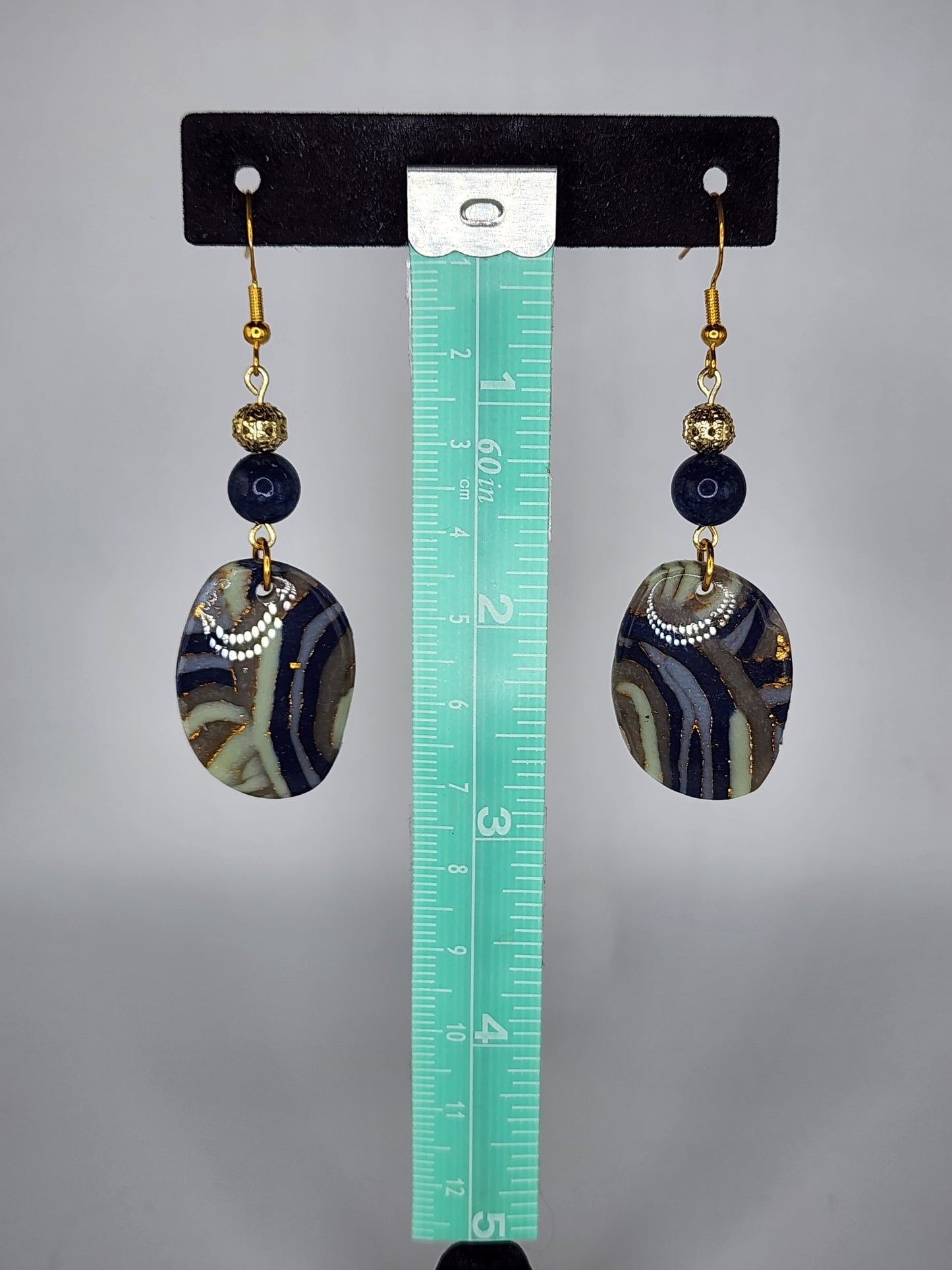 Clay and beaded earrings