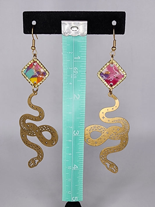 Brass and clay Earrings