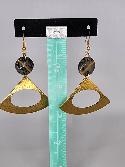 Clay and Brass earrings