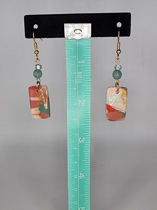 Clay and beaded earrings