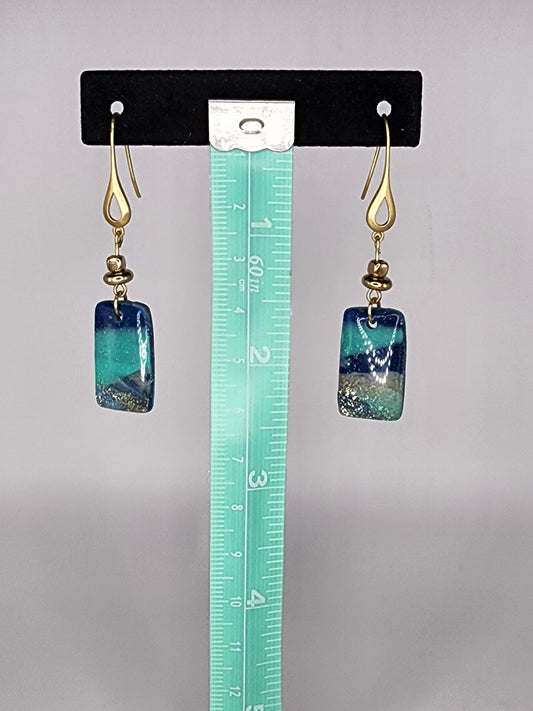 Clay and beaded earrings