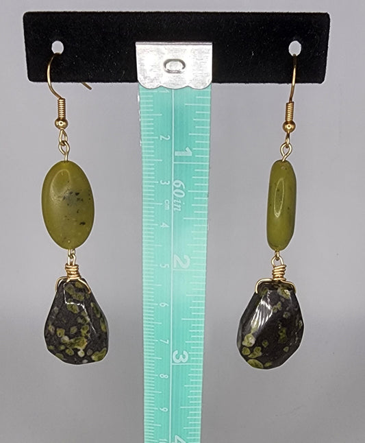 Semi precious stone earrings