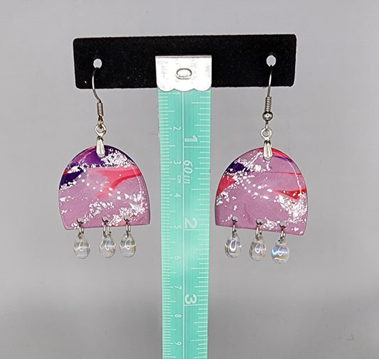 Clay and beaded earrings