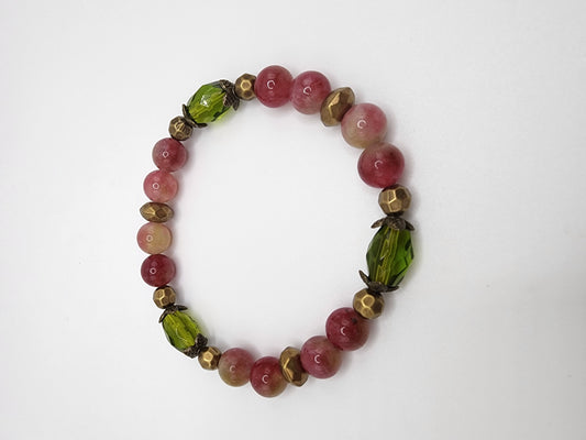 Watermelon tourmaline bracelet
