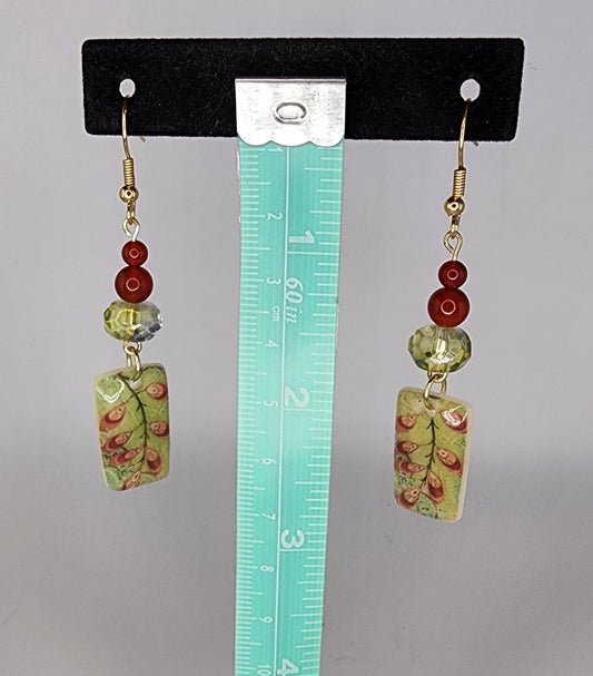 Clay and beaded earrings