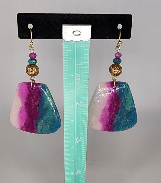 Clay and beaded earrings