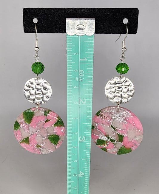 Clay and beaded earrings