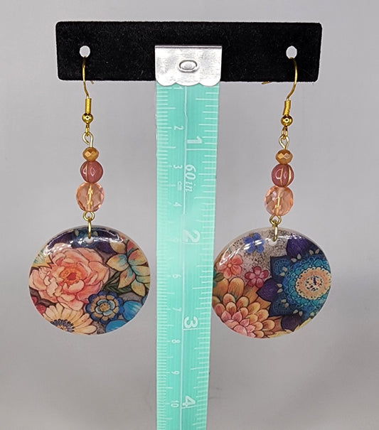 Polymer clay and bead Earrings