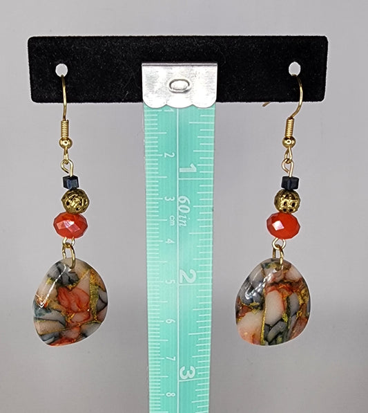 Clay and beaded earrings