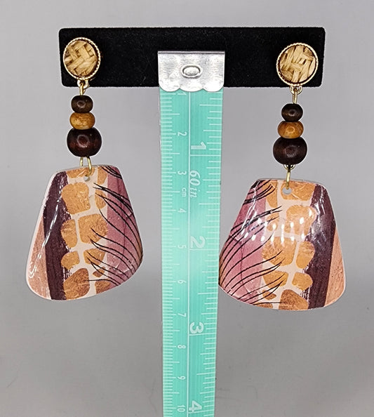 Clay and beaded earrings