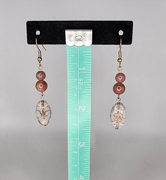 Czech Glass bead earrings