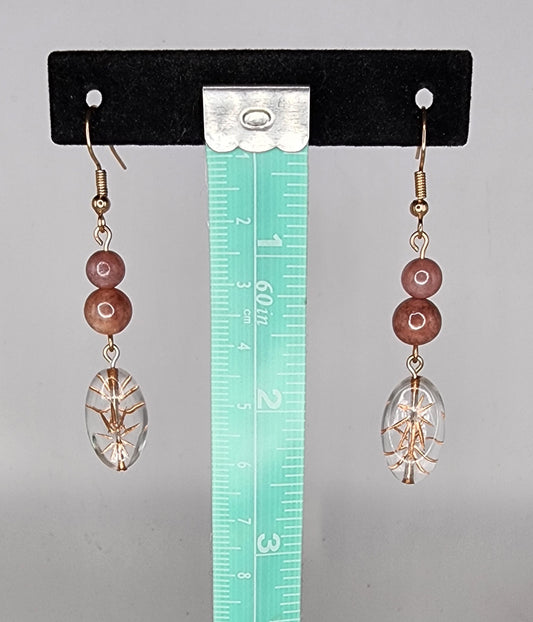 Czech glass beaded earrings