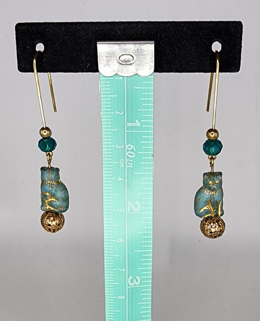 Cat beaded earrings