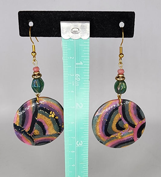 Polymer clay and bead Earrings