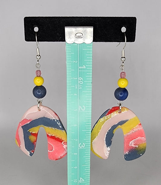 Polymer clay and bead Earrings