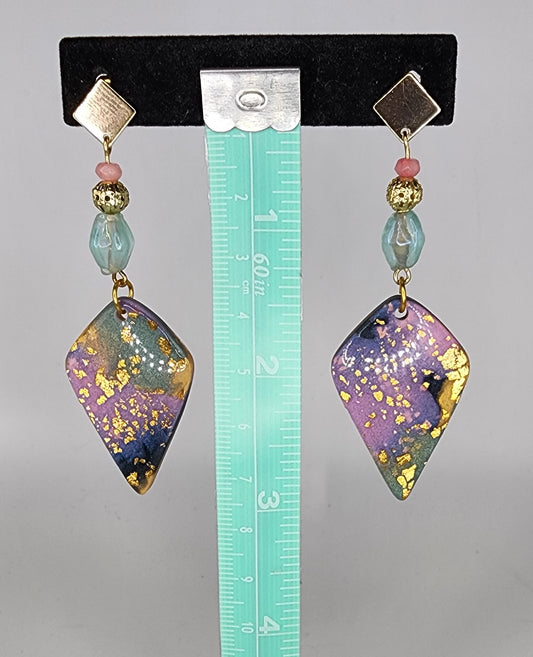 Polymer clay and bead Earrings