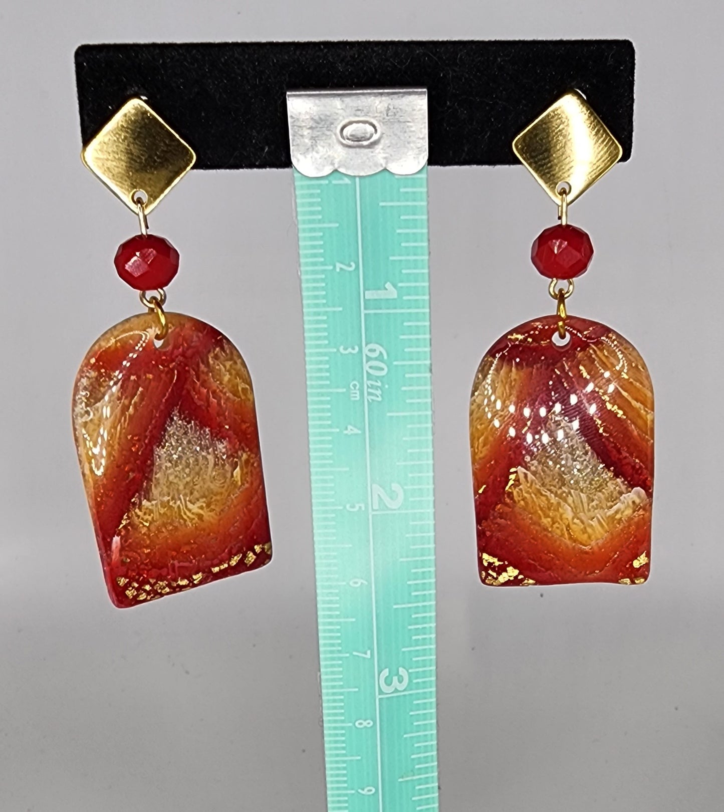 Polymer clay and bead Earrings