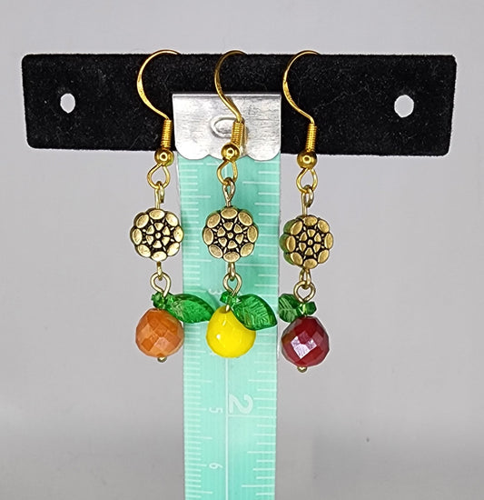 Beaded Fruit Earrings