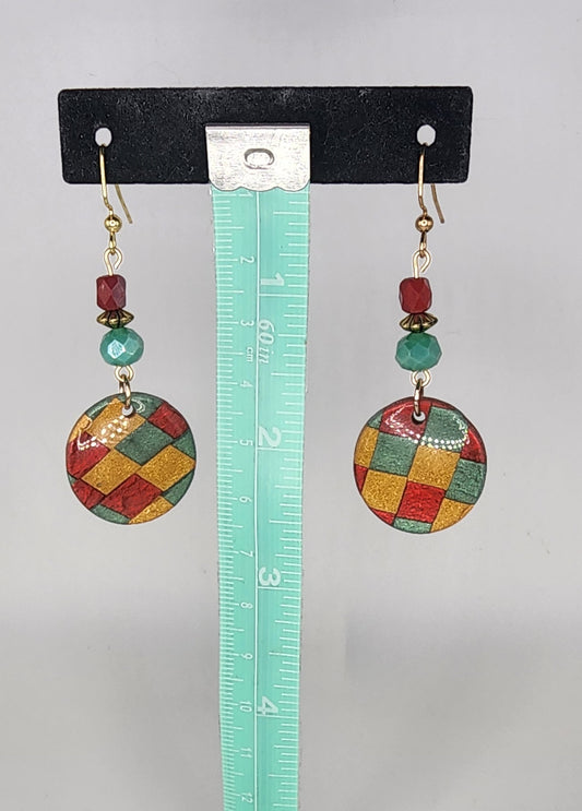 Clay and beaded earrings