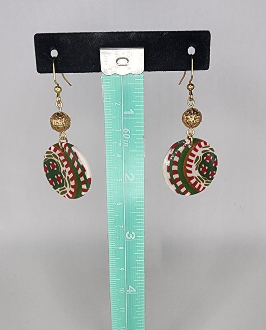 Clay and beaded earrings