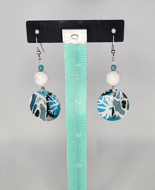 Clay and beaded earrings