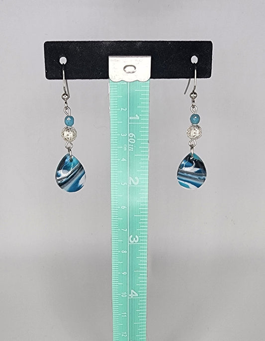 Clay and beaded earrings
