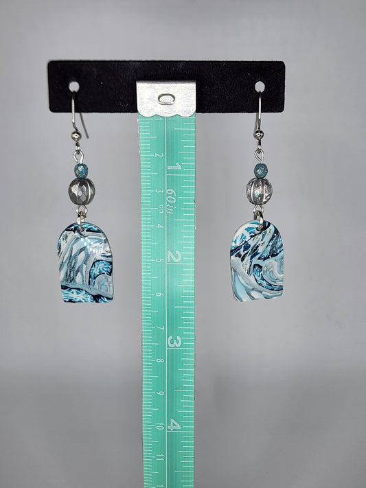 Clay and beaded earrings