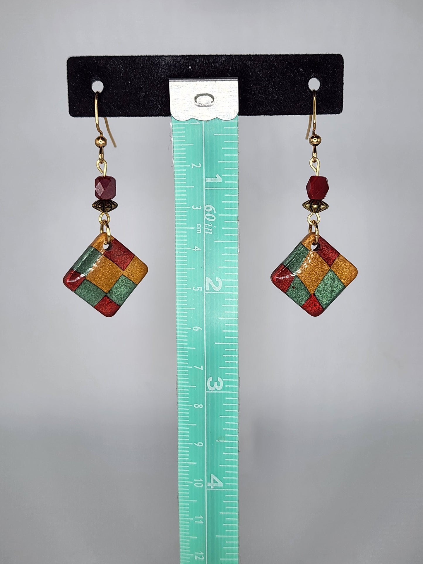 Clay and beaded earrings