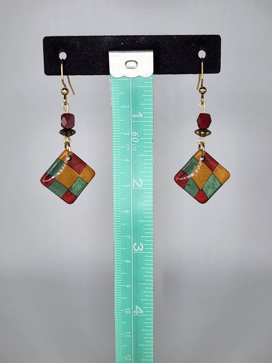 Clay and beaded earrings