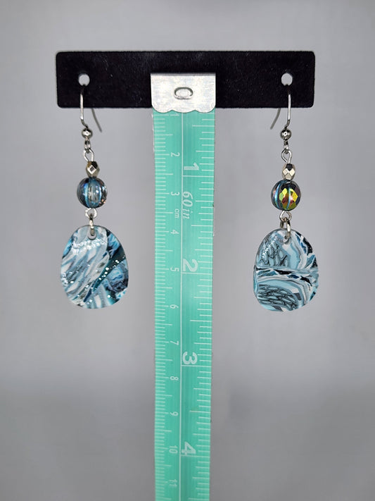Clay and beaded earrings