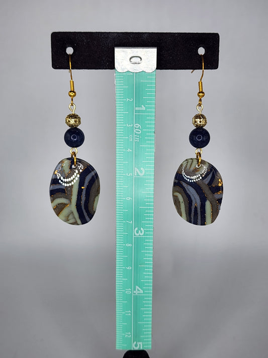 Clay and beaded earrings