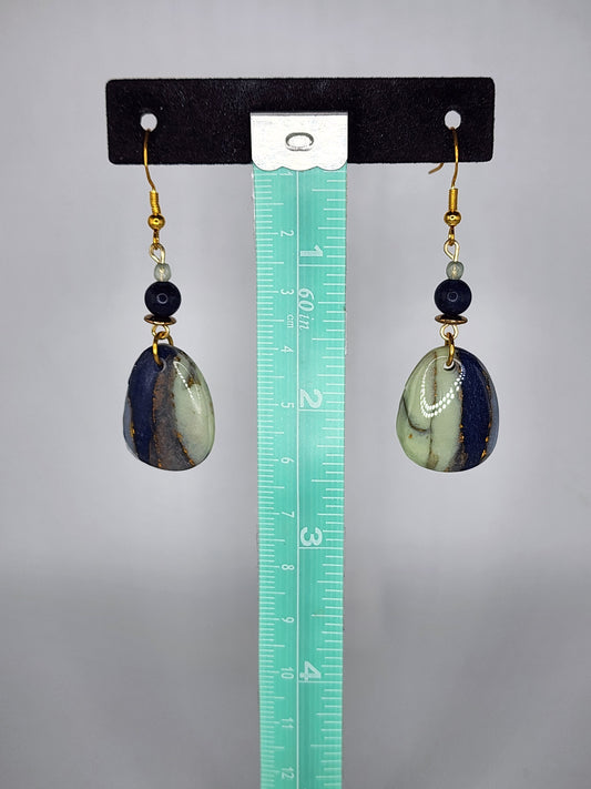 Clay and beaded earrings
