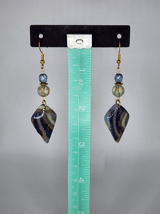 Clay and beaded earrings