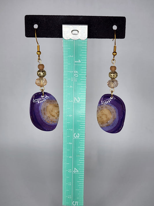 Clay and beaded earrings