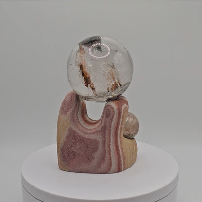Double Sphere Stand - Utah Wonderstone