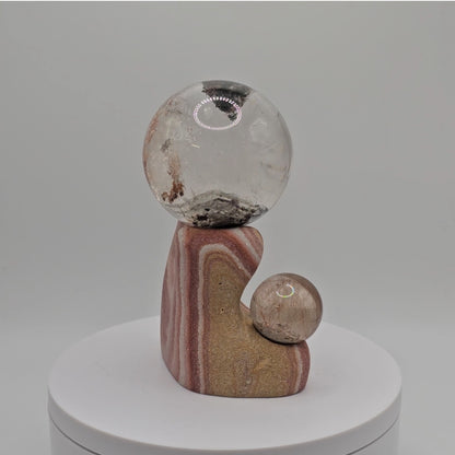 Double Sphere Stand - Utah Wonderstone