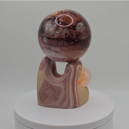 Double Sphere Stand - Utah Wonderstone